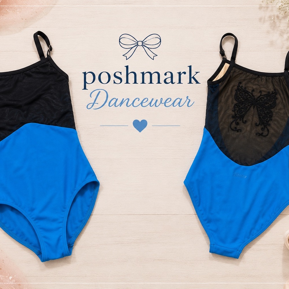 Blue & Black Dance Leotard